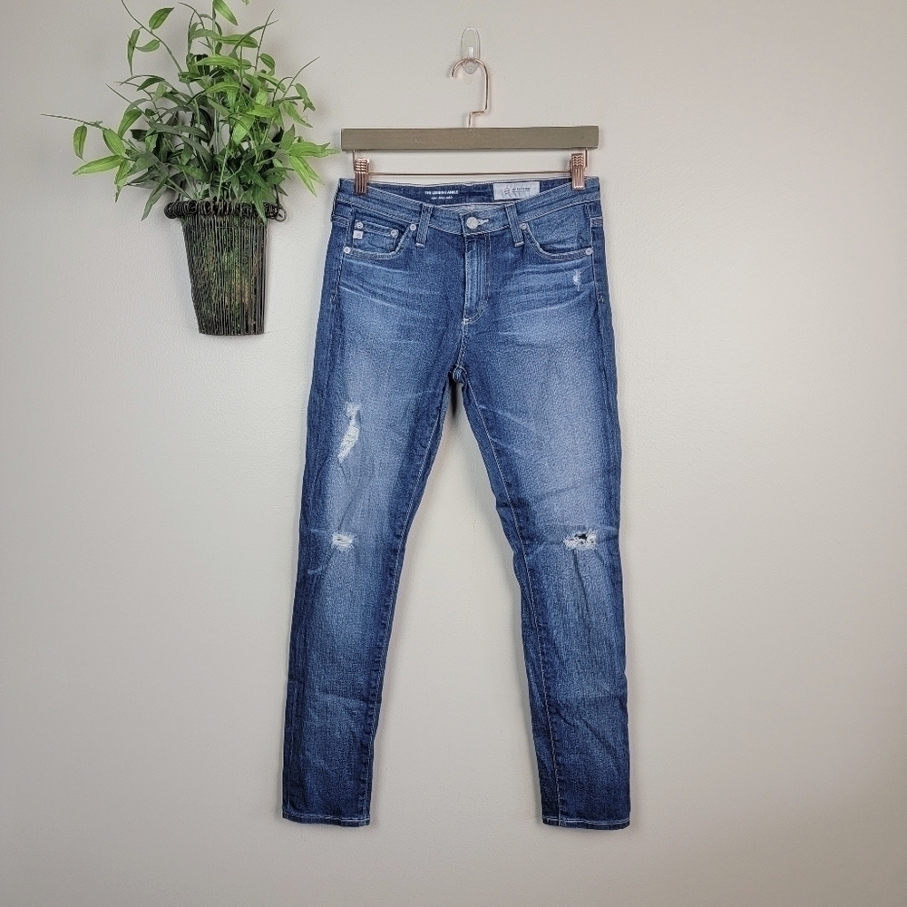 AG 27 Legging Super Skinny Ankle Distressed Jegging Jeans Adriano Goldschmied